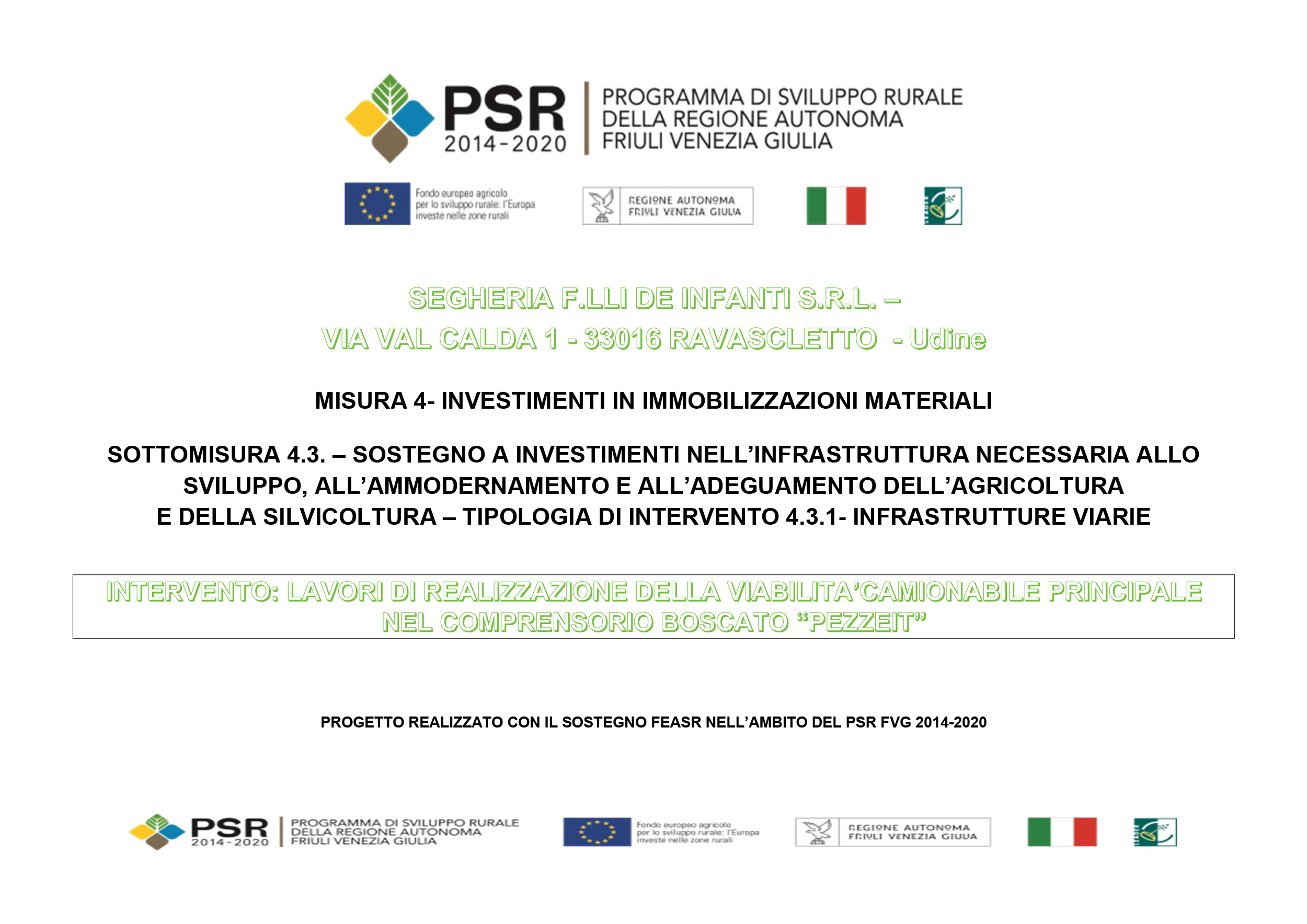 TABELLA PSR PSR FVG 2014 2020